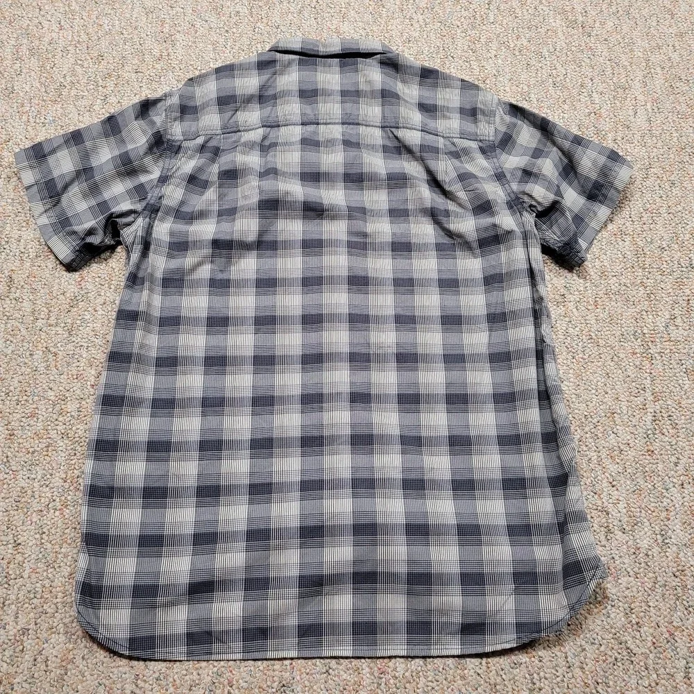The North Face Shirt Mens Large Grey Plaid Button Down Long Sleeve Campin Hiking